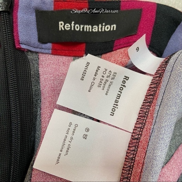 Reformation striped high rise wide leg pants *shop@iamwarrior - Picture 7 of 8